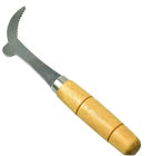 La herramienta especial de la colmena curvó el cuchillo que destapaba de acero inoxidable corto con la manija de madera