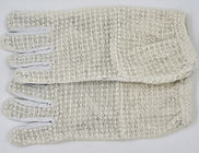 Tres guantes de la apicultura de la piel de cabra de la malla del algodón de la capa con la manga del cortocircuito del blanco