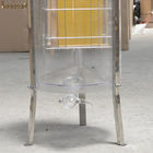2 marco de acrílico plástico Honey Extractor Transparent Manual Gear
