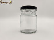 botella de la jerarquía del pájaro de 50ml 75ml alrededor de Honey Pot Glass Container Bottles de cristal con la tapa negra