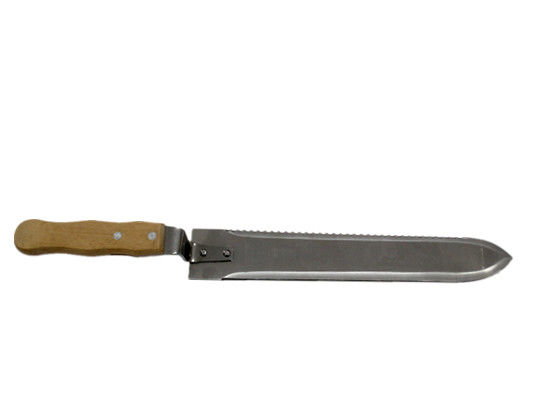 los 40cm Honey Uncapping Knife With Curved de acero inoxidable durable y lado recto