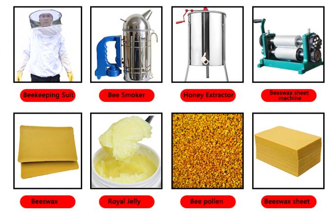 Jaulas multifuncionales rojas de la reina de la abeja de la miel para la reina de la abeja que alza al apicultor del sistema 2