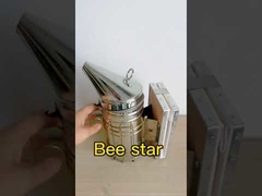 Ahumador de abejas estilo americano con estrella de acero inoxidable, tamaño M-XL