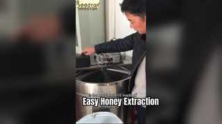 Extractor de acero inoxidable para extracción de miel sin esfuerzo