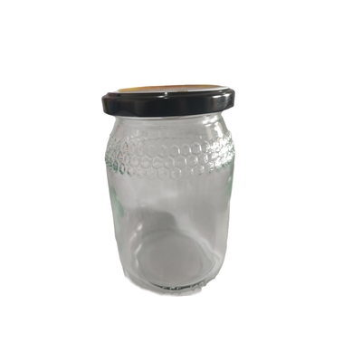 comprar Nuevo Honey Jar de cristal 380ml para Honey Packaging With Metal Lid fabricación en línea