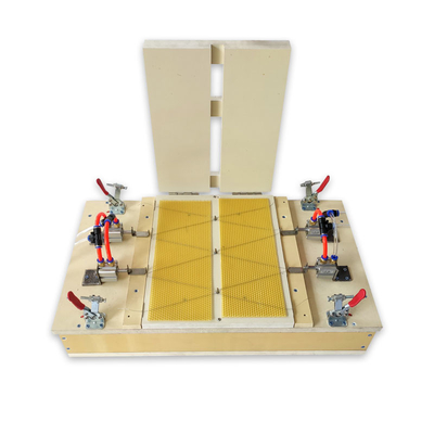 comprar W forma el alambre eléctrico automático Embedder para el alambre de calefacción de la cera en la hoja de la fundación de la cera de abejas fabricación en línea