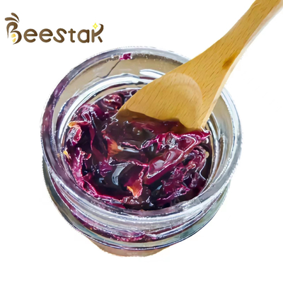 comprar Miel crudo puro Miel de abeja natural sin aditivos Jeme de pétalos de rosa con miel Salsa de té Miel con sabor a rosa fabricación en línea