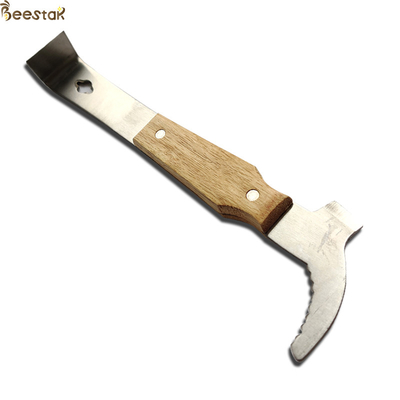 comprar Herramientas de acero inoxidables durables de alta calidad de la colmena de la apicultura con la manija de madera para la colmena fabricación en línea