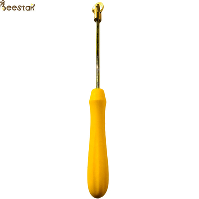 comprar Manija plástica amarilla de Embedder de la rueda de color del equipo de la colmena de la abeja fabricación en línea