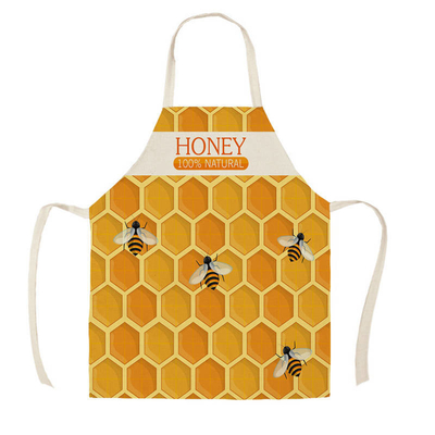 comprar Delantal de abeja Patrón de lino a prueba de agua y a prueba de aceite Trajes de apicultura delantal personalizado fabricación en línea