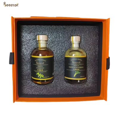 comprar Miel de abeja natural nutritiva Miel de acacia pura con sabor único y beneficios para la salud Caja de regalo de productos de abeja de miel de sidra fabricación en línea