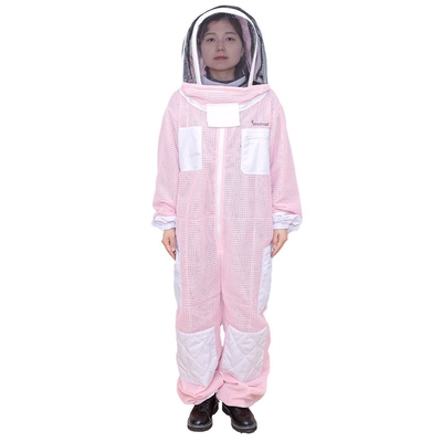 comprar Ropa de protección apícola con capucha, respirable y rosa, con cremallera de alta calidad fabricación en línea
