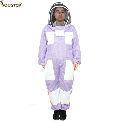 comprar Trajes de apicultura ventilados de tres capas de color púrpura de moda para una protección más resistente fabricación en línea
