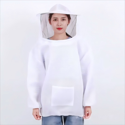 comprar Chaqueta de apicultura transpirable con sombrero protector para abejas - Blanco fabricación en línea