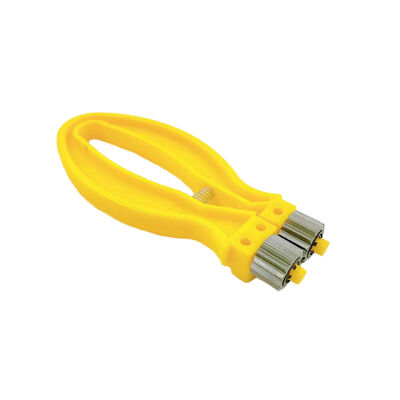 comprar Engarzadora de alambre con mango de plástico, 13cm de longitud y cinc amarillo plateado para marcos de colmena, herramienta de apicultura fabricación en línea