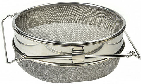 comprar El tamiz doble de los SS la parte inferior superior del tamiz es calidad común plana Honey Strainer Filter fabricación en línea