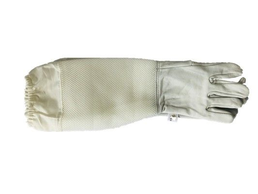 comprar Guantes ventilados blancos para los guantes blancos de la zalea de la apicultura con el puño ventilado suave blanco fabricación en línea