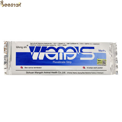 comprar Medicina de abejas de Wangshi Manpu fluvalinato tiras de abeja Varroa ácaros asesino instantáneo 10 tiras por bolsa fabricación en línea