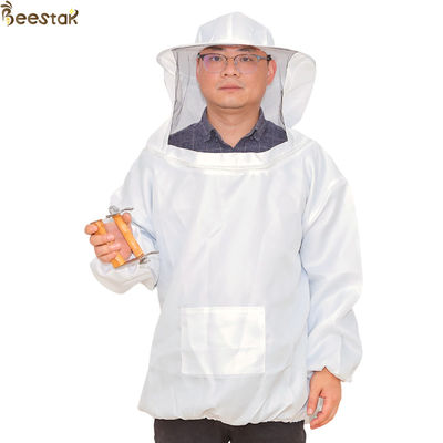 comprar Chaqueta ventilada redonda de la abeja con el cercado del traje de la ropa de la apicultura del velo fabricación en línea
