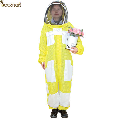 comprar Traje de apicultura de 3 capas amarillo con ventilación fabricación en línea