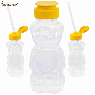 comprar 300g de alta calidad al por mayor Honey Jar And Spoon Plastic Honey Bear Bottles vacío fabricación en línea