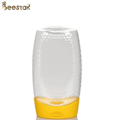 comprar 365ml transparente de alta calidad Honey Bottles Bulk Yellow Lid plástico para el almacenamiento de la miel fabricación en línea