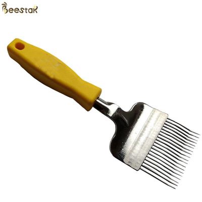 comprar La colmena amarilla durable equipa la bifurcación de acero inoxidable de Honey Uncapping con la manija plástica fabricación en línea