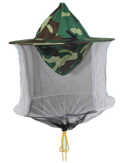 Diseño encogible elaborado de la alta de la seguridad del sombrero del velo de la abeja del camuflaje capa interna del doble