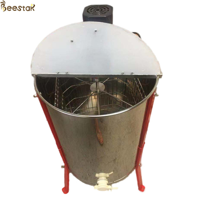 Acero inoxidable eléctrico Honey Extractor con los soportes y Honey Gate, tapa plástica de 4 marcos