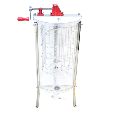 304 3 marco de acero inoxidable Honey Extractor manual transparente radial
