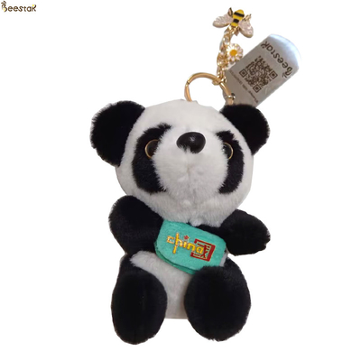 Carinoso pequeño Panda llavero Sichuan muñeco panda gigante con colgante de cadena