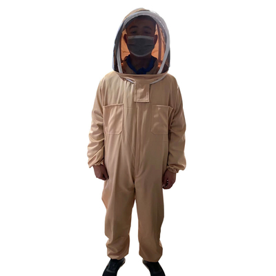 Cotton y Terylene ropa de protección de apicultura con abricot sombrero fino puntiagudo ropa de abeja mono