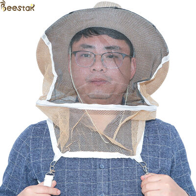 Sombrero de apicultura de tamaño libre de color marrón de estilo vaquero Sombrero de protección de abejas para protección contra abejas