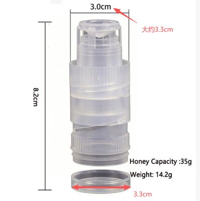 Capa de agua de miel PET de grado alimenticio - Cabeza de dispensador de miel portátil con diámetro de boca de 3 cm para dispensar miel fácilmente