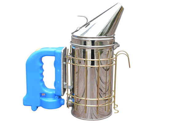Fumador eléctrico americano de acero inoxidable M-L Size de la abeja de la manija azul