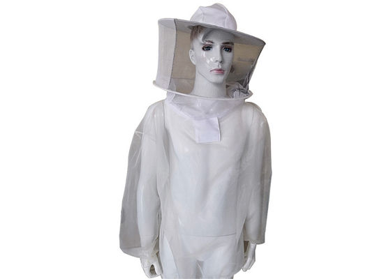 Ropa transparente de la seguridad de la abeja de la ropa protectora de la apicultura con velo y la cremallera