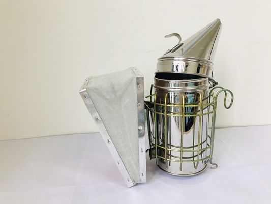 Fumador galvanizado estilo americano de la colmena de la abeja de la apicultura