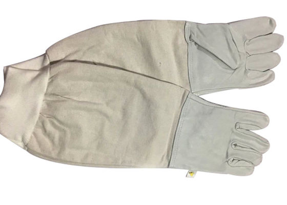 Guantes cómodos de la apicultura de la lona con el puño elástico largo a evitar el deslizarse