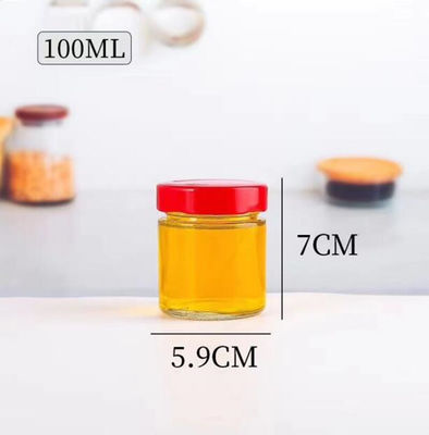 Tipo de cristal al por mayor C 100ml de la fábrica 750ml a la comida vacía Honey Jars With Lid