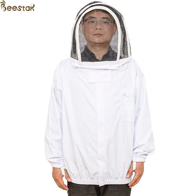 S-2XL Capuchón con cremallera Vestidos de protección para apicultores Tipo económico chaqueta de abeja